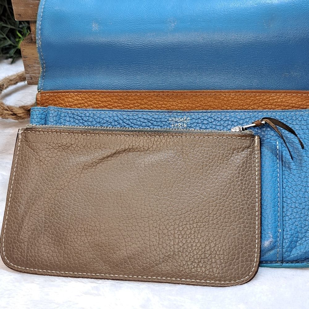 Authentic HERMES Dogon Togo Leather Long Bifold Wallet Excellent conditi… - Picture 7 of 17